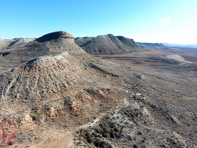 Cerro residual y laderas holocenas. Botorrita (valle del Huerva)